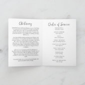 Waterverf Mountain Lake Funeral Order of Service Programma (Binnen)