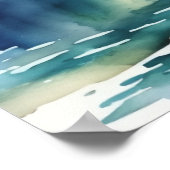 Waterverf Mountain Lake Scene 4:5 Poster (Hoek)