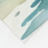 Waterverf Mountain Lake Scene 4:5 Poster Fleece Deken (Hoek)