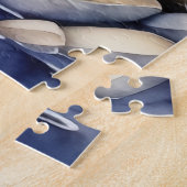 Waterverf Mountain Lake Scene 4:5 Poster Legpuzzel (Zijkant)