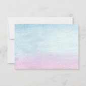 Waterverf Mountain Lake Uitzicht Wedding RSVP Kaartje (Achterkant)