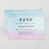 Waterverf Mountain Lake Uitzicht Wedding RSVP Kaartje (Voorkant / Achterkant)