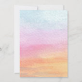 Waterverf Mountain Lake Uitzicht Wedding Save The Date (Achterkant)