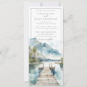 Waterverf Mountain Lake Wedding Quote Kaart (Voorkant)