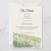 Waterverf Mountain Landscape Wedding Invitation Kaart (Achterkant)