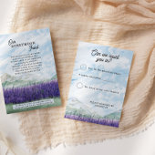 Waterverf Mountain Lavendel Bruiloft Modern RSVP Kaartje