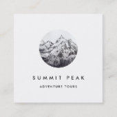 Waterverf Mountain Logo Vierkante Visitekaartje (Voorkant)