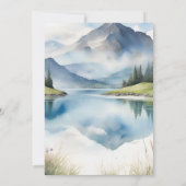 Waterverf Mountain Meadow Bruiloft Kaart (Achterkant)