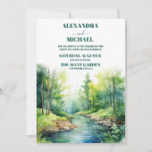 Waterverf Mountain Meadow Bruiloft Kaart (Voorkant)