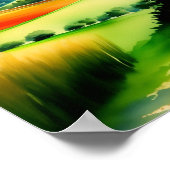 Waterverf Mountain Meadow Poster (Hoek)