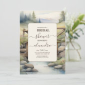 Waterverf Mountain Meadow Vrijgezellenfeest Kaart (Staand voorkant)