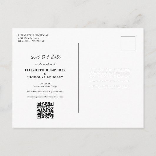 Waterverf Mountain | Montana-kaart Opslaan datum Aankondigingskaart (Achterkant)