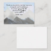 Waterverf Mountain na begrafenis bedankt kaarten Notitiekaartje (Voorkant / Achterkant)