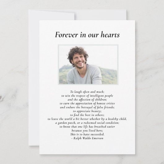 Waterverf Mountain Pine Celebration of Life Foto Kaart (Achterkant)