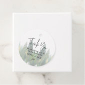 Waterverf Mountain Pine Tree Natuur Bruiloft Bedankjes Labels (In situ)