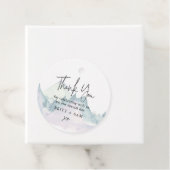 Waterverf Mountain Pine Tree Outdoor bruiloft Bedankjes Labels (In situ)