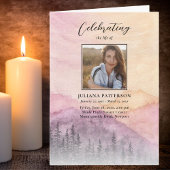 Waterverf Mountain Pines Funeral Order of Service Programma