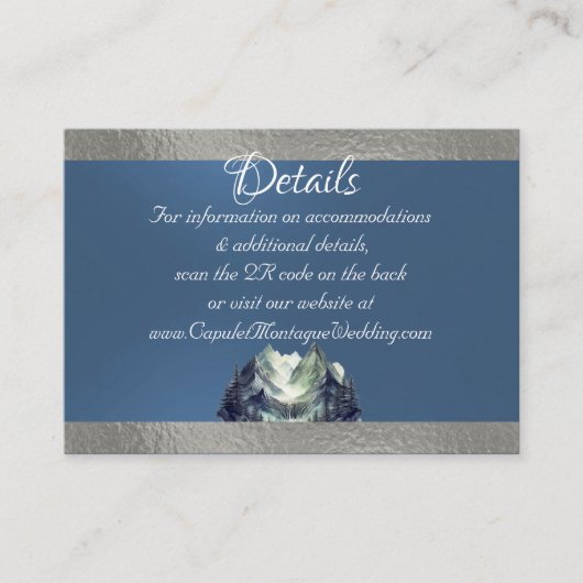 Waterverf Mountain & Ribbon Blue 2, QR-code Informatiekaartje (Voorkant)