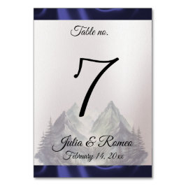 Waterverf Mountain & Ribbon bruiloft Kaart