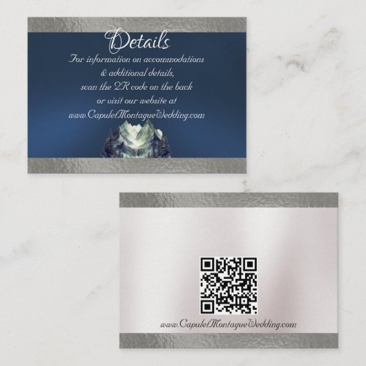 Waterverf Mountain & Ribbon, QR-code Informatiekaartje (Voorkant / Achterkant)