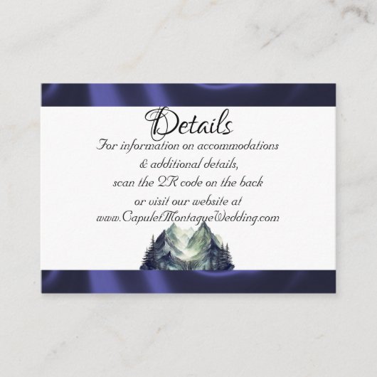 Waterverf Mountain & Ribbon, QR-code Informatiekaartje (Voorkant)