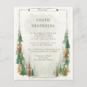Waterverf Mountain Rustic Grand heropening Flyer (Voorkant)