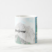 Waterverf Mountain Scene - Persoonlijke microbe Koffiemok (Center)