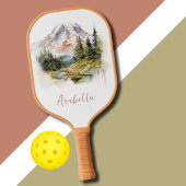 Waterverf Mountain Schilderachtig Landschap gepers Pickleball Paddle