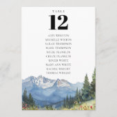 Waterverf Mountain Tafel Aantal Zitplaatsen Grafie Kaart (Voorkant)