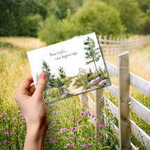 Waterverf Mountain Trail bewegende aankondiging