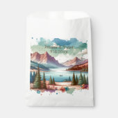 Waterverf Mountain Uitzichten bruiloft Bedankzakje (Voorkant)