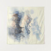 Waterverf Mountain Vista Tapestry Wandkleed (Voorkant (horizontaal))