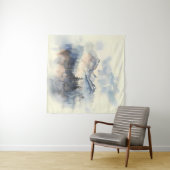 Waterverf Mountain Vista Tapestry Wandkleed (In Situ (horizontaal))