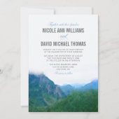 Waterverf Mountain Wedding Kaart (Voorkant)