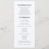 Waterverf Mountain Wedding Programma Programmakaart (Achterkant)