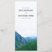 Waterverf Mountain Wedding Programma Programmakaart (Voorkant)