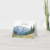 Waterverf Mountain Wildflower Bedankkaart (Voorkant)