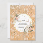 Waterverf Mountain Wildflower Wedding Invitation Kaart (Voorkant)
