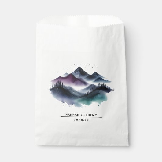 Waterverf Mountains Bedankzakje (Voorkant)