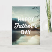 Waterverf Mountains en Lake Happy Vaderdag Kaart (Voorkant)