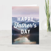 Waterverf Mountains en Lake Happy Vaderdag Kaart (Voorkant)