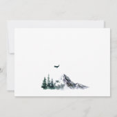 Waterverf Mountains Forest Wedding Save The Date (Achterkant)