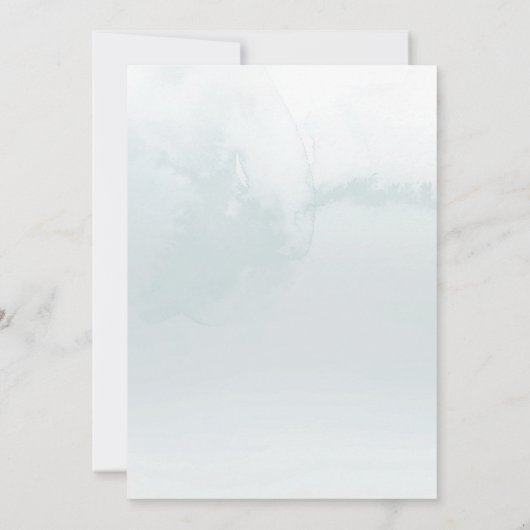 Waterverf Mountains Forest Wedding Save The Date (Achterkant)