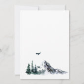 Waterverf Mountains Forest Wedding Save The Date (Achterkant)