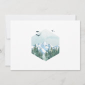 Waterverf Mountains Forest Wedding Save The Date (Achterkant)