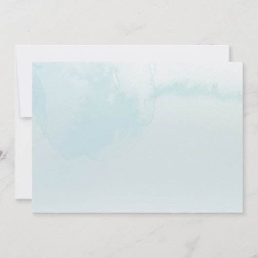 Waterverf Mountains Forest Wedding Save The Date (Achterkant)