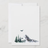 Waterverf Mountains Forest Wedding Save The Date (Achterkant)