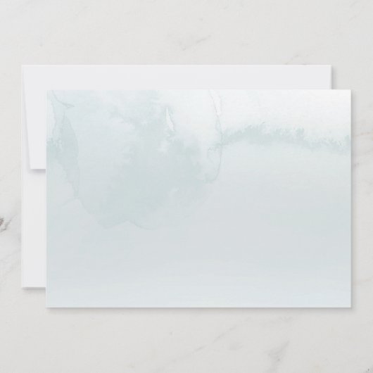 Waterverf Mountains Forest Wedding Save The Date (Achterkant)