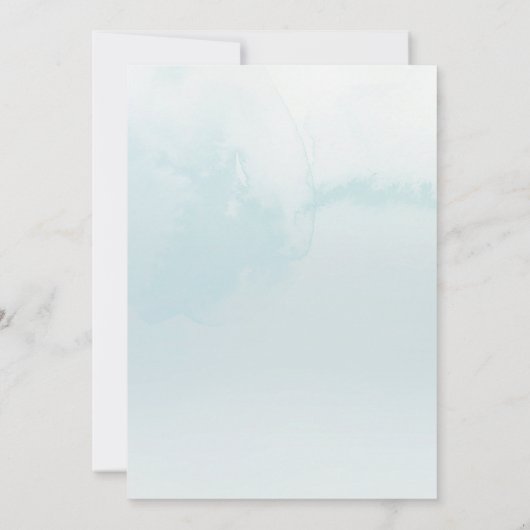 Waterverf Mountains Forest Wedding Save The Date (Achterkant)