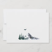 Waterverf Mountains Forest Wedding Save The Date (Achterkant)